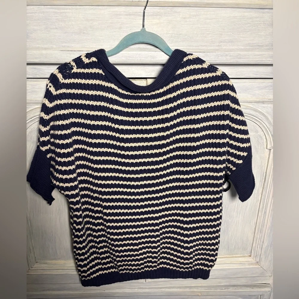 Calypso St Barth Chunky Knit Rolled‎ Neck Sweater Preppy Nautical Quiet Luxury